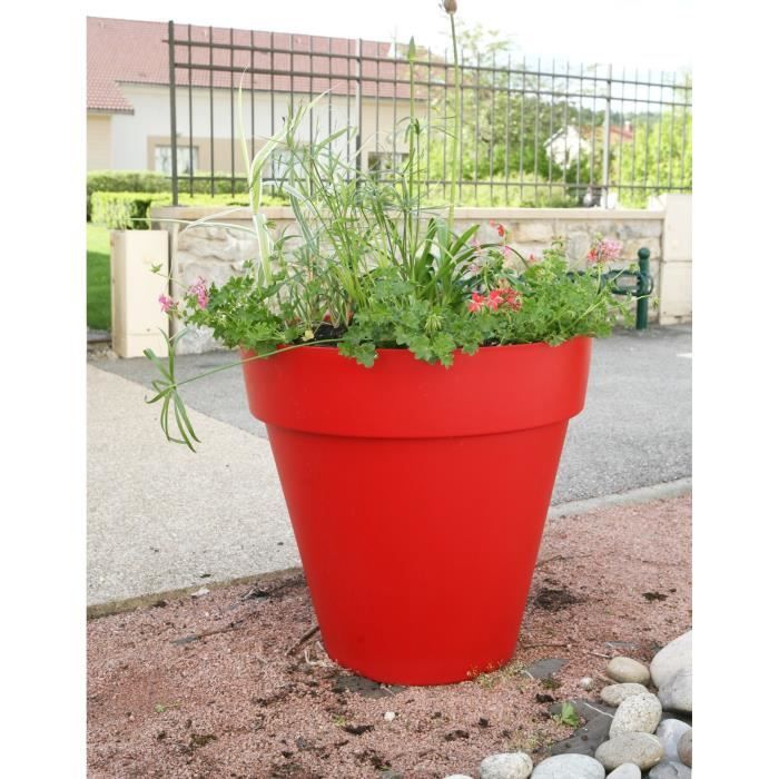 Riviera flower flower pot - round - Ø 60 x 53.6 cm - red