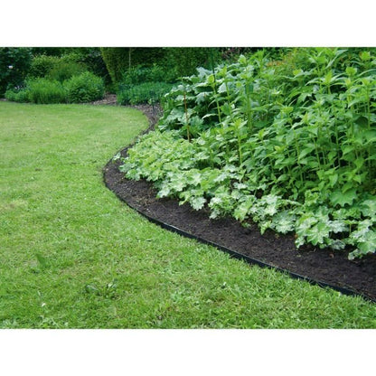 Recycled rubber garden edging - GARDEN ID Eco Border - 5 m H10 cm - Indestructible - Flexible, straight or curved installation.