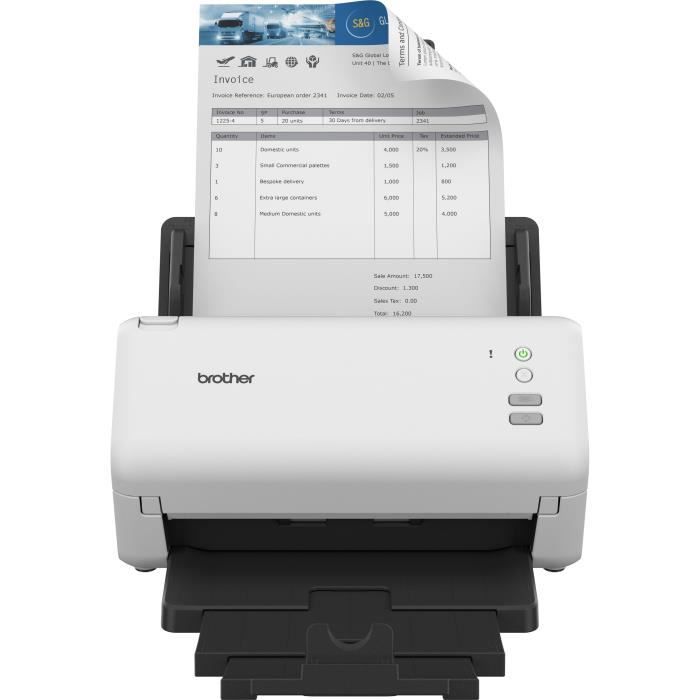 Scanner - BROTHER - ADS-4100 - Office Documents - Duplex - 70 ppm/35 ipm - ADS4100RE1