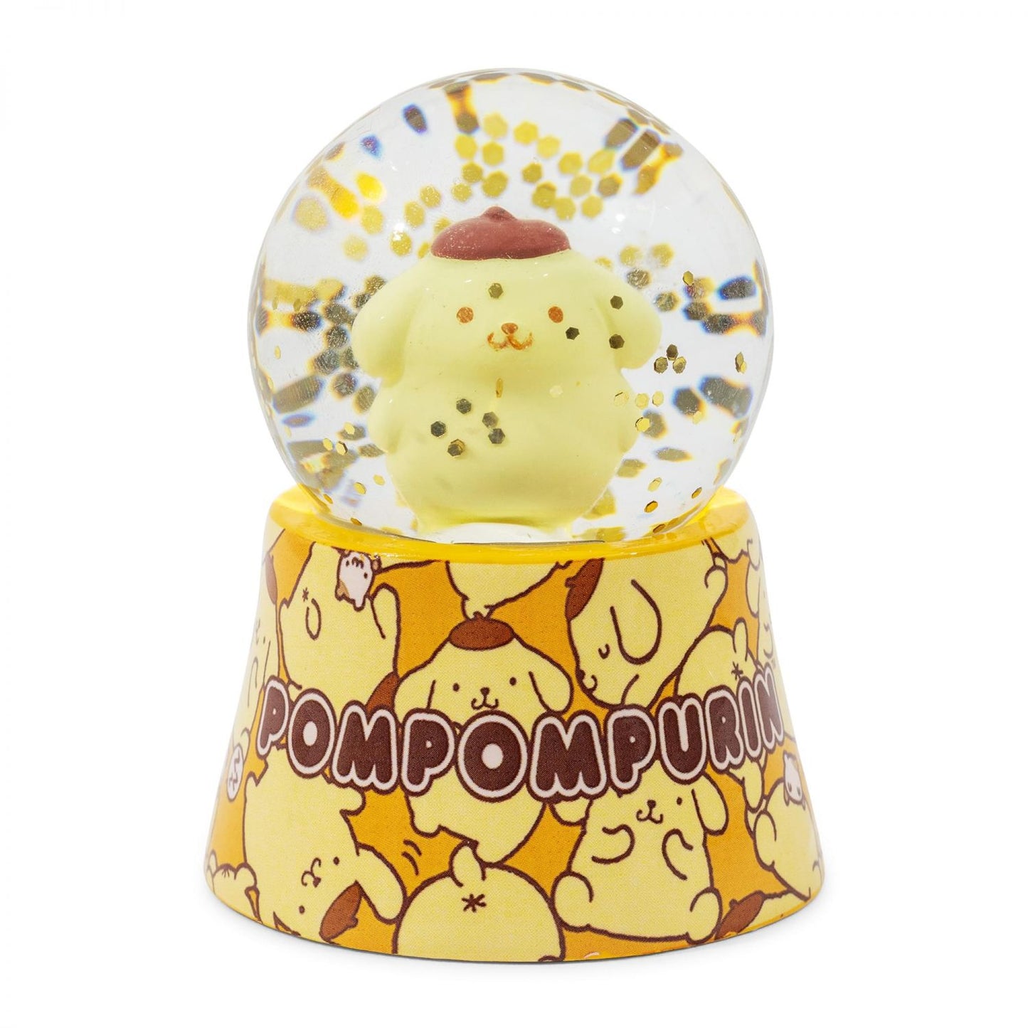 Sanrio Pompompurin Mini Light-Up Snow Globe | 3 Inches Tall