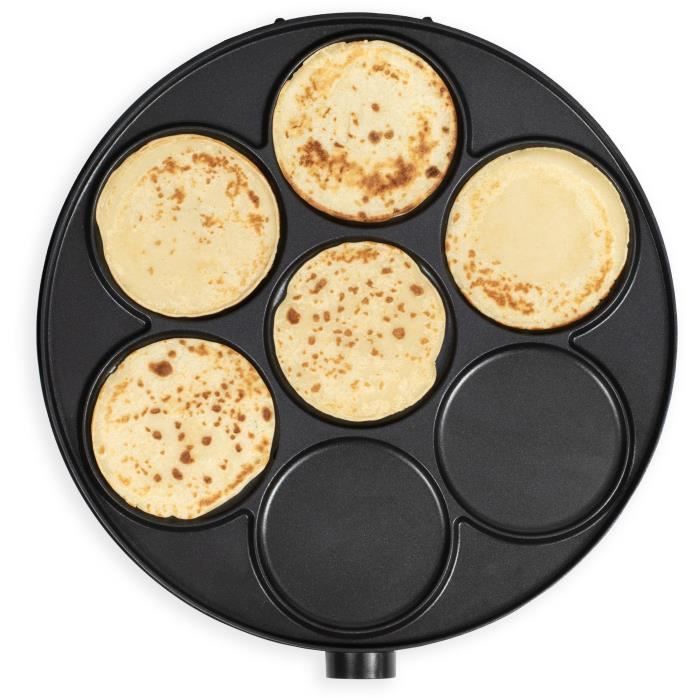 Reversible crepe maker - LIVOO - DOP247 - 1500W - Reversible plate: 1 x Ø33 or 7 x Ø10 cm - Non-stick - Adjustable thermostat