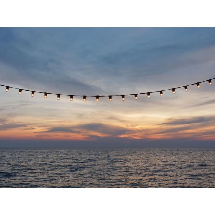 LINK ME LIGHT Connectable light garland - 10 bulbs - E27 socket - warm white LED - 5m