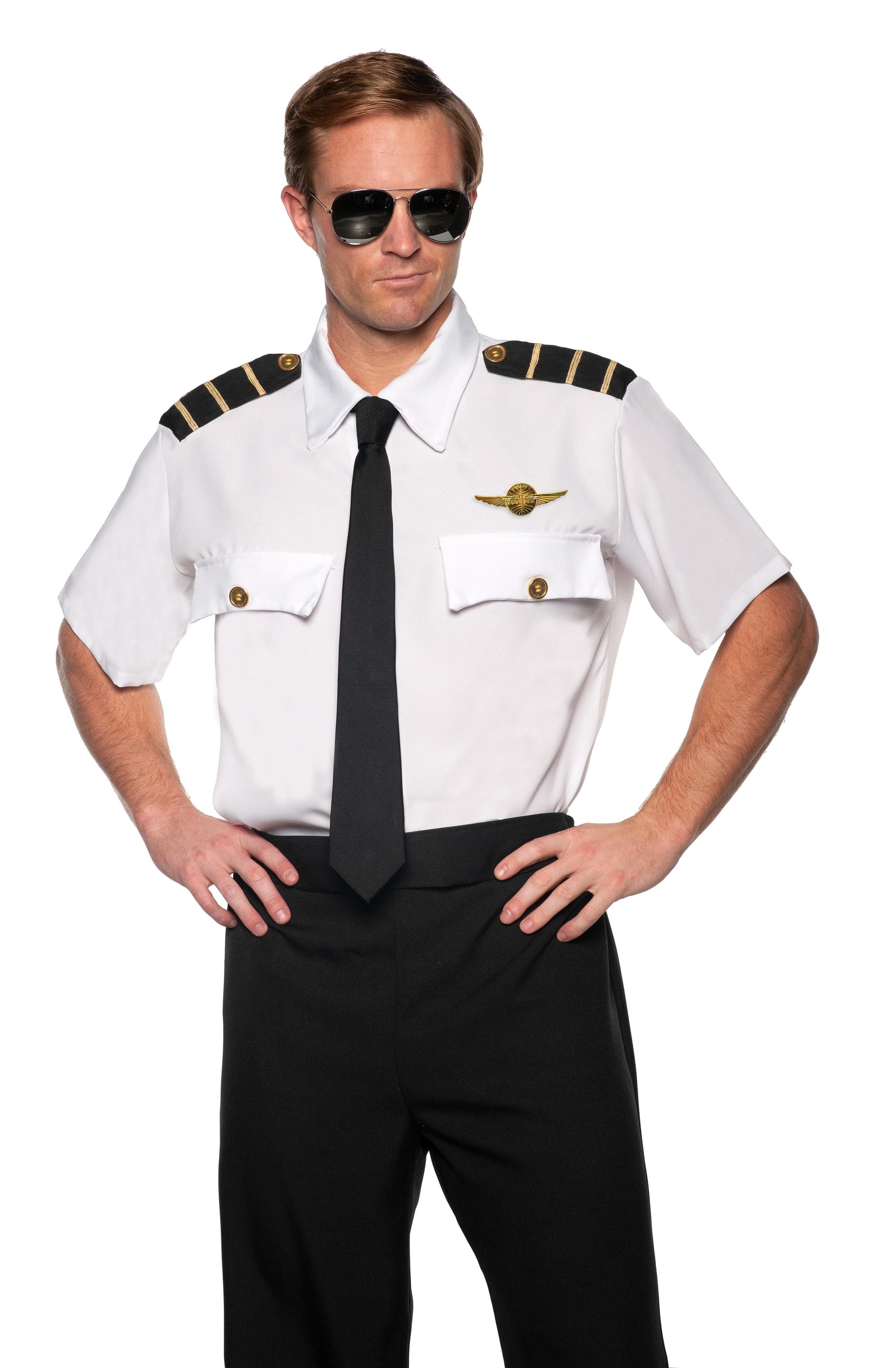 Pan Am Pilot Shirt Adult Costume | XX-Large