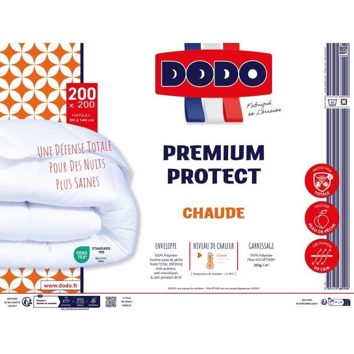 DODO - Warm duvet 350gr/m² - PREMIUM PROTECT - 140 x 200 cm