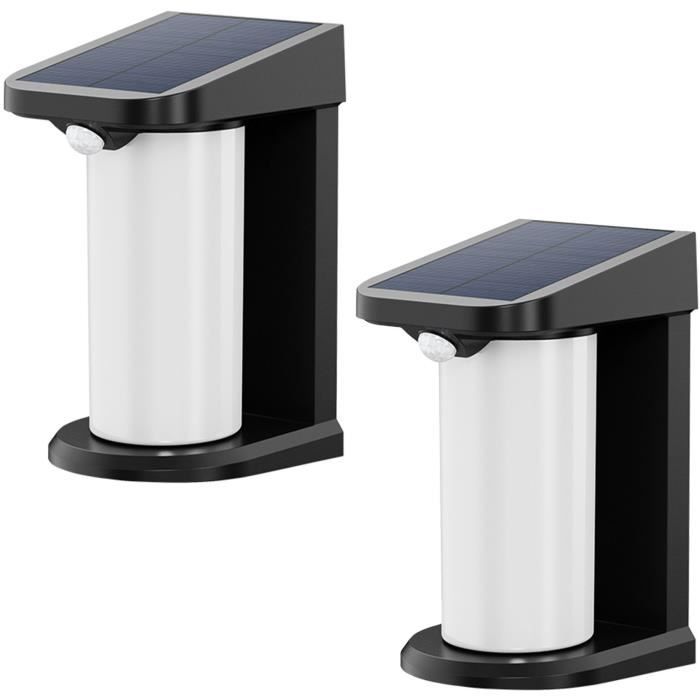 Set of 2 solar projectors - LUMISKY - LUSTY - H18 cm - Wall light with motion detector - white LED