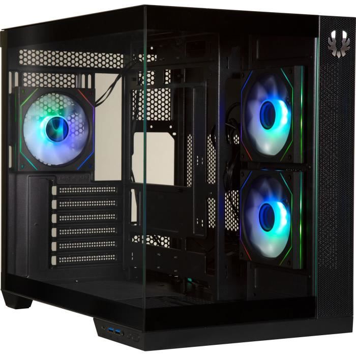 PC Case - BITFENIX - Triton - Cube - ATX - Black - Tempered Glass - USB-C and A-RGB
