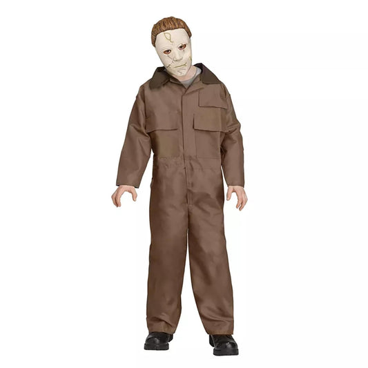 Halloween Michael Myers Child Costume and Memory-Flex Mask | Medium 8/10