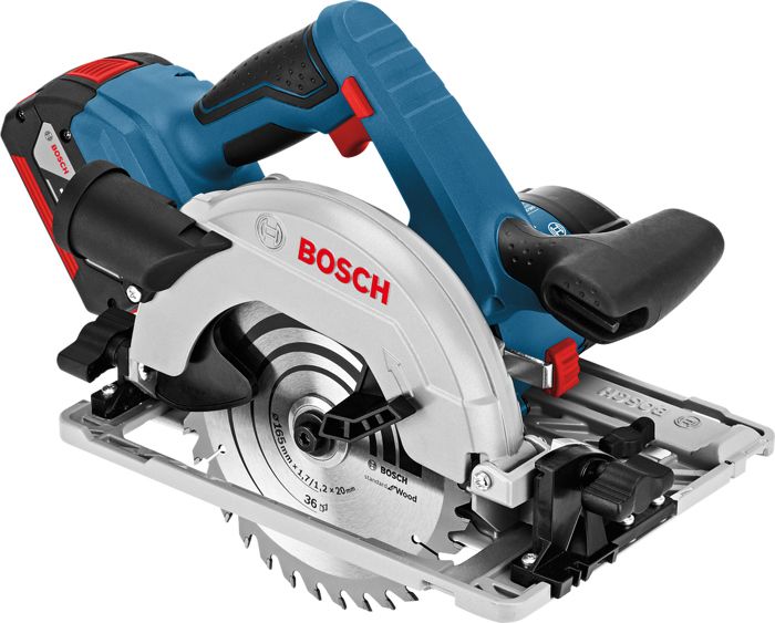 Circular saw 18V GKS 18V -57 g Professional + 2 batteries 4 AH + Charger + L -Boxx - Bosch - 06016A2106