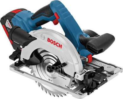 Circular saw 18V GKS 18V -57 g Professional + 2 batteries 4 AH + Charger + L -Boxx - Bosch - 06016A2106