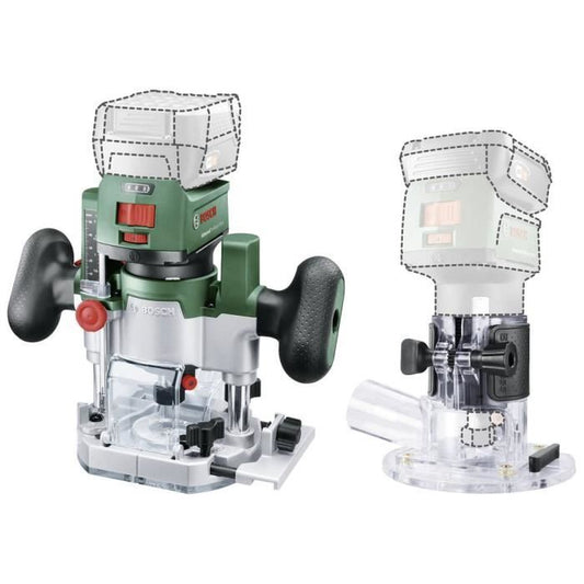 Bosch AdvancedTrimRouter 18V-8 Trimmer with Router Plunge Base, No Battery