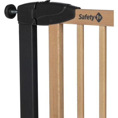 SAFETY 1ST SIMPLY CLOSE WOOD & META, Pressure, 73-80 cm (Max. 94cm), no screws or drilling, One-Handed Opening, Wood and Graphite