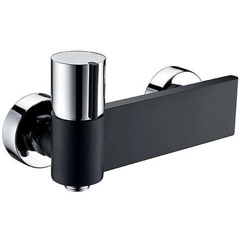 Shower mixer - EDOUARD ROUSSEAU - BLACK STEEL - Black / Chrome