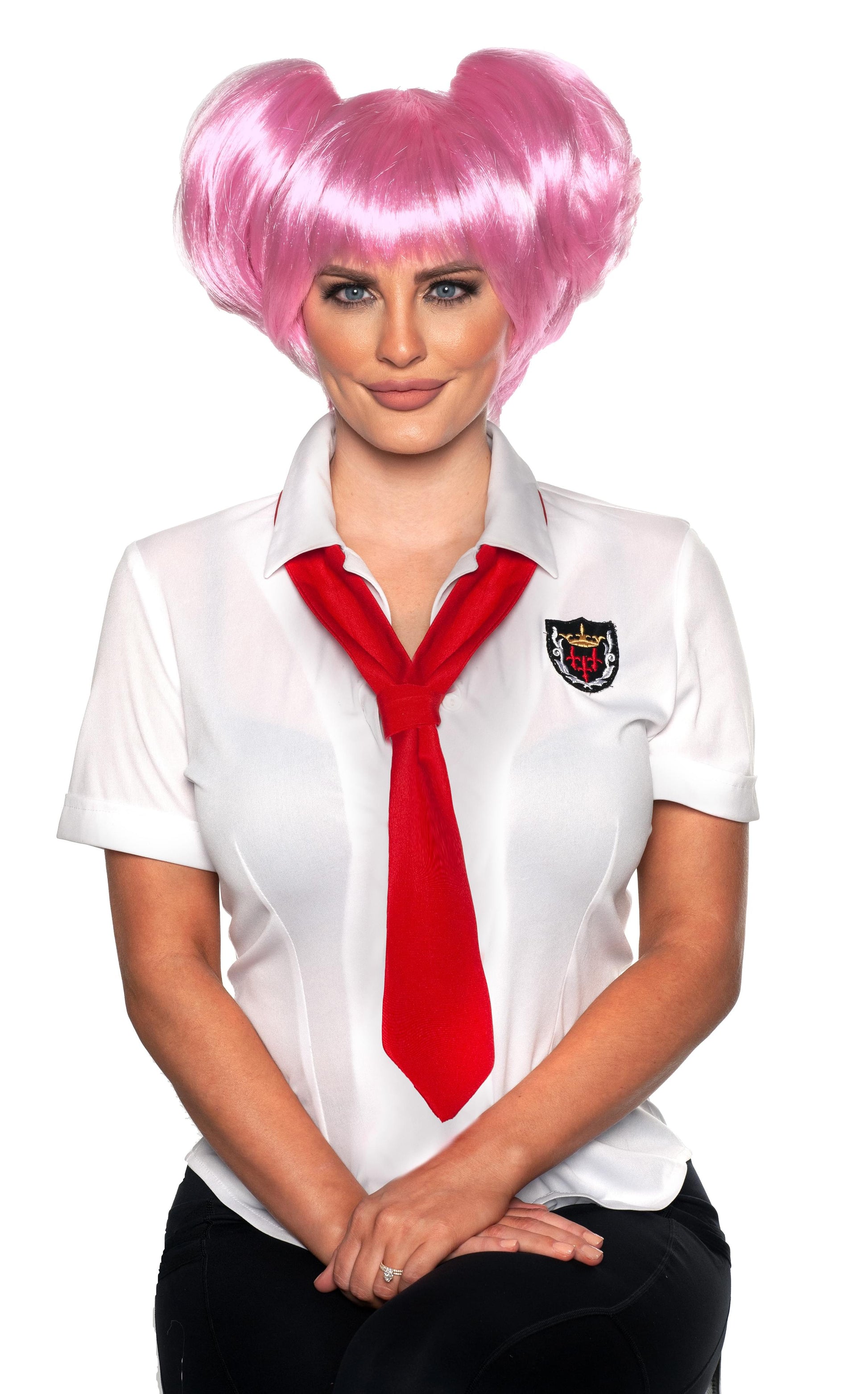 Anime Pink Wig Adult Costume Accessory