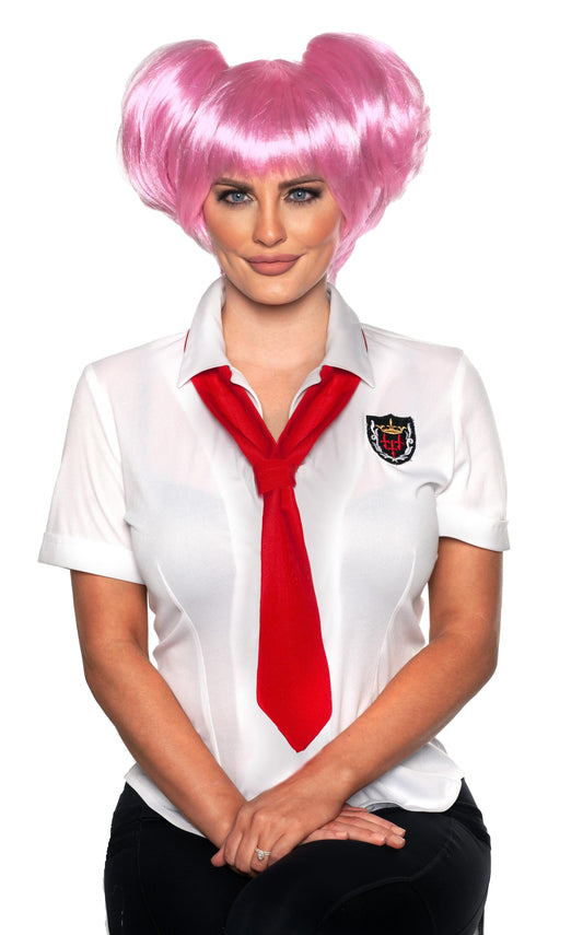 Anime Pink Wig Adult Costume Accessory