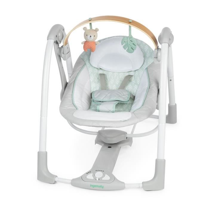 INGENUITY Baby bouncer, electric foldable swing - Cosy Spot - removable toy arch, swing settings, timer, recline