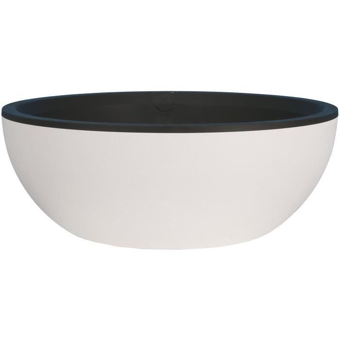 Riviera - Flower pot cut - Granite D40 - White