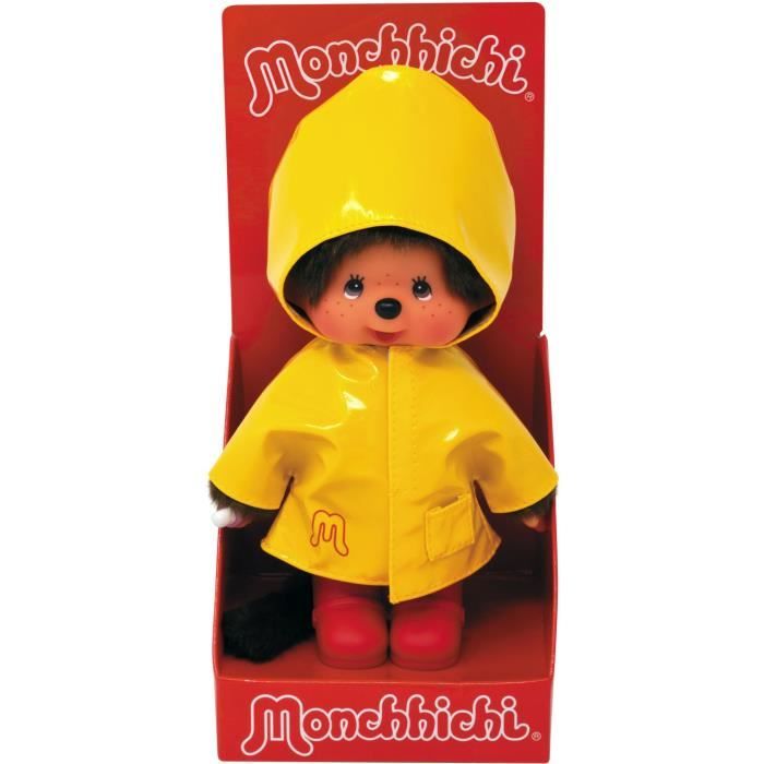 BANDAI Monchhichi - Iconic raincoat 20 cm - Yellow