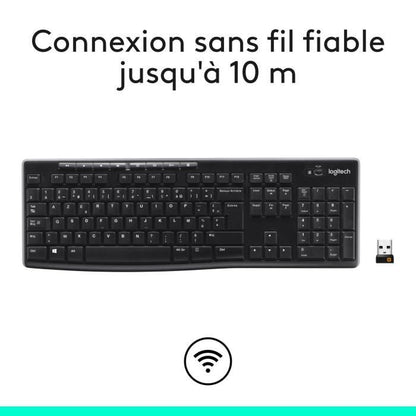 LOGITECH K270 Wireless Keyboard - Azerty - PC / Mac - Black