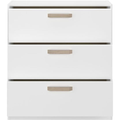 DREAM 3-drawer chest of drawers - Particle board - White decor - L79.7 x H87.8 x D43.8 cm