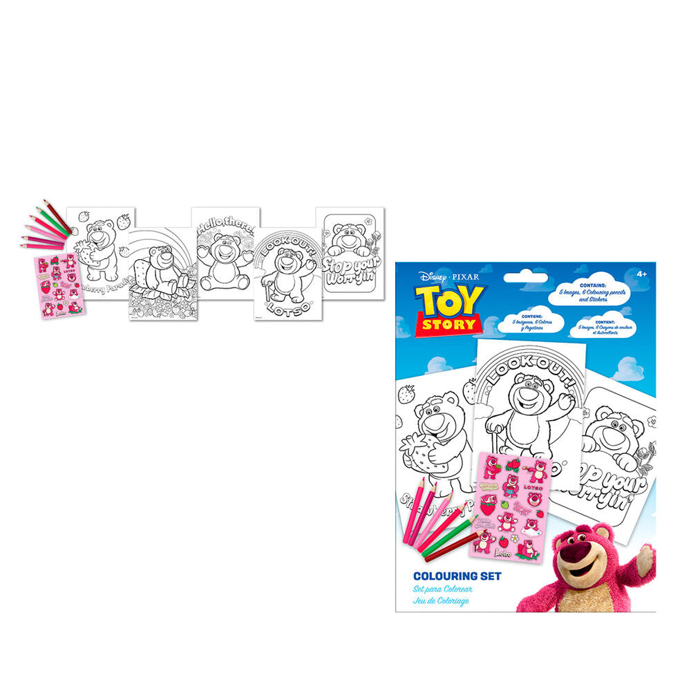 Disney Pixar Toy Story Lotso Colouring Set with notebook