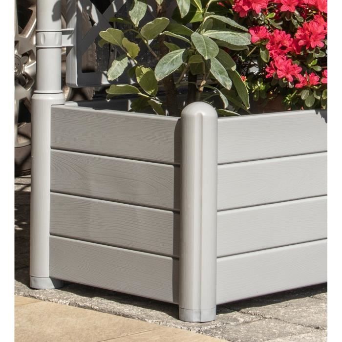 STEFANPLAST - Flower box Italia - rectangular with mesh stone gray