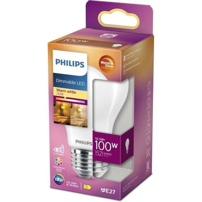 Philips Standard LED bulb E27 - 100W Warm White Depospel Compatible Glass Variator - Glass