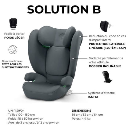 Auto Solution B I -Fix Steel Gray Cybex - Group 2/3 - Gray