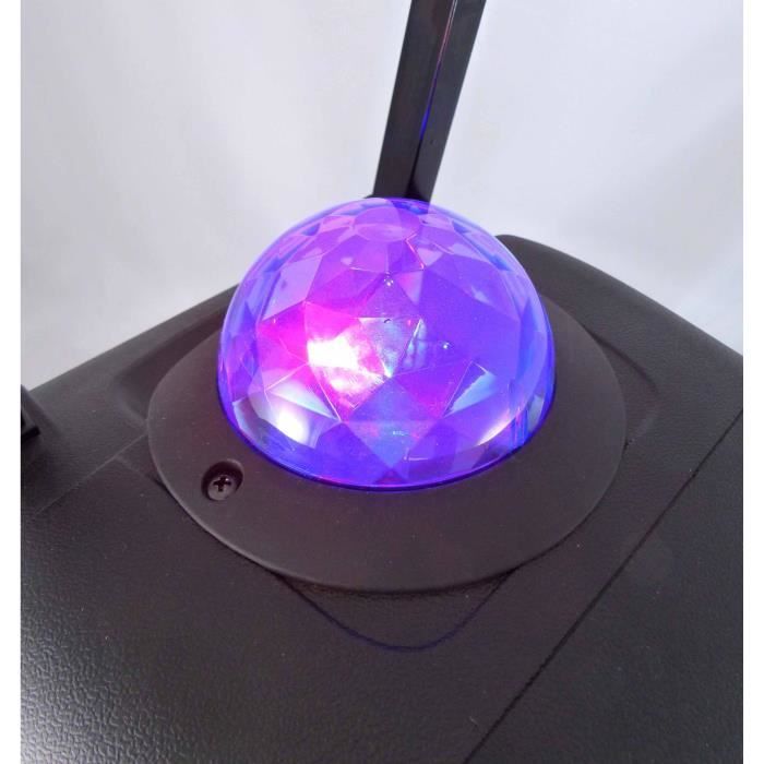 INOVALLEY KA116BOWL - 450W Bluetooth light speaker - Karaoke function - Multicolored LED kaleidoscope ball - USB port