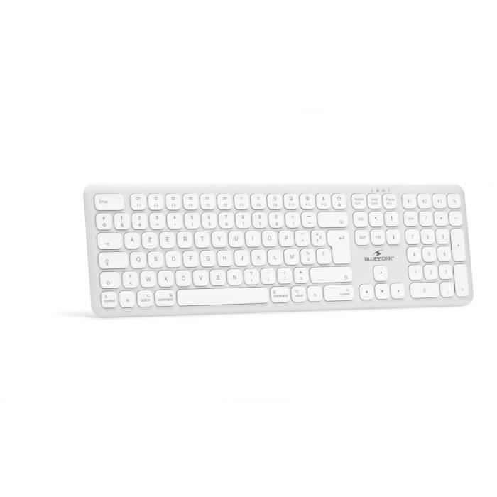 Bluetooth wireless keyboard - BLUESTORK - MAC - Full size - Mac compatible - White