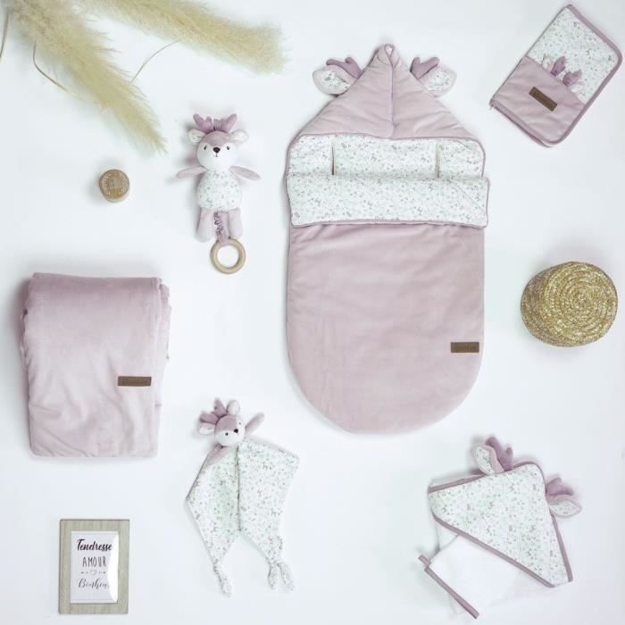 Changing mat + Cover with 1 waterproof sponge - DOMIVA - LILAC