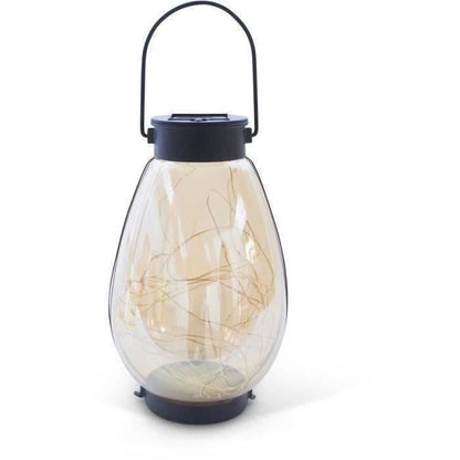 Solar Lantern - GARDEN ID Bali - Ø14 H23 cm - Lighting 6-8h - Versatile hanging - Rechargeable AAA battery.
