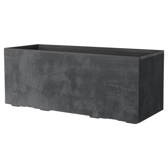 Muret Planter - DEROMA - Millennium R - Anthracite - With water reserve - Casters - 99 cm