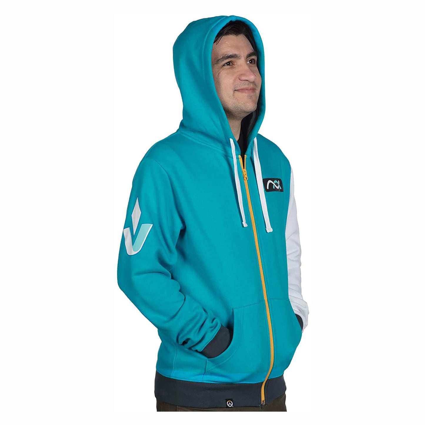 Overwatch Ultimate Symmetra Teal Zip-Up Hoodie | Medium
