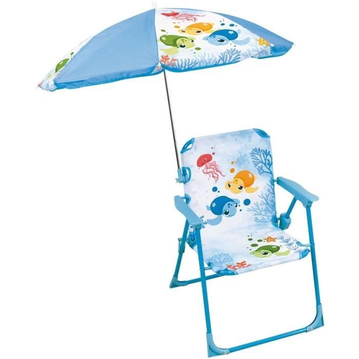 Garden furniture - FUN HOUSE - My Little Turtle Shell Chair H.53 x W.38.5 x D.37.5 cm with 65 cm parasol - For children!