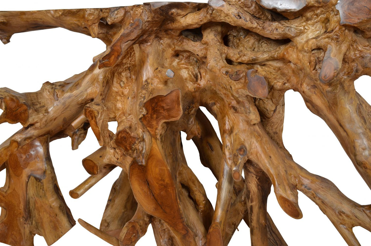 Natural Teak Root Free Form Console
