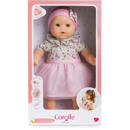 Large baby doll - COROLLE - My Adorable Large Flower Garden Baby Doll - 36 cm - from 2 years old