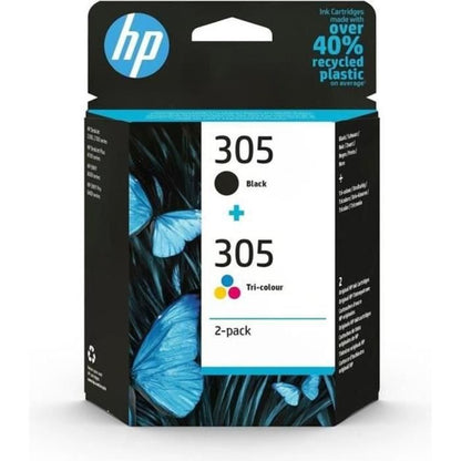 HP 305 Original Black Tri-Color Ink Cartridges 2-Pack (6ZD17AE)