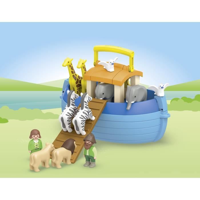 PLAYMOBIL 71681 Noah's Ark - Junior - Includes a floating boat - Ages 1 and up