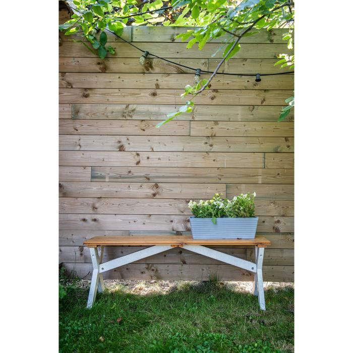 Planter - GARDEN ID - Green Care Impact Blue-Grey - 50 x 16 x 16 cm - 10-year guarantee - 100% recycled - UV/frost resistant