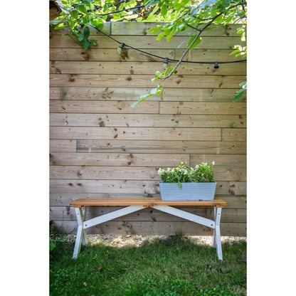 Planter - GARDEN ID - Green Care Impact Blue-Grey - 50 x 16 x 16 cm - 10-year guarantee - 100% recycled - UV/frost resistant