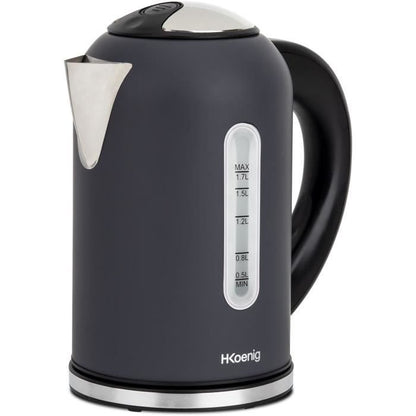 H.koenig / Boe52 - kettle - Capacity: 1.7 L - Adjustable temperature: 40 to 110 ° C - LCD screen - Power: 2200W - matt gray