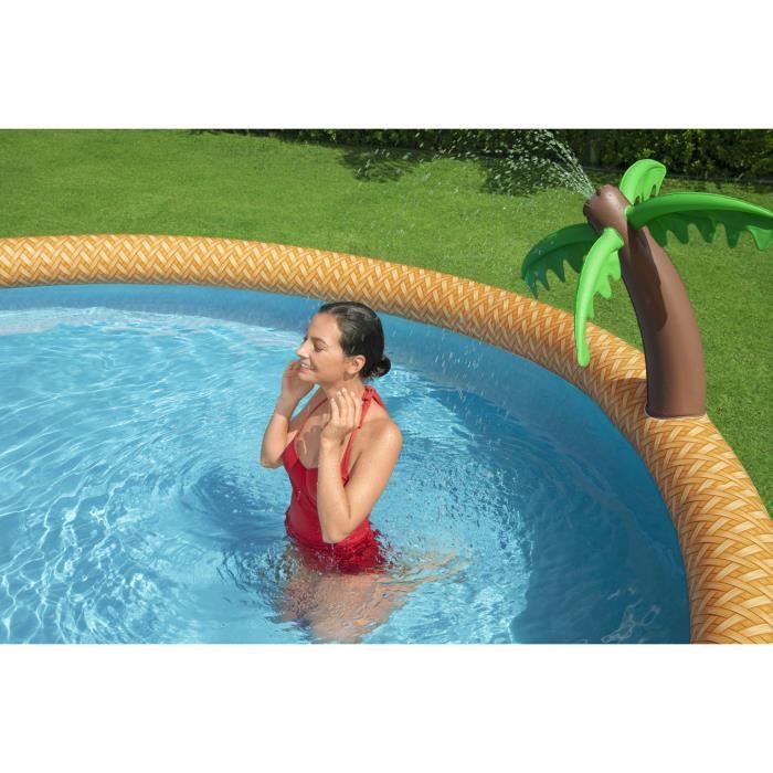Self -ground above -ground pool kit Bestway - Fast Set - 457 x 84 cm - Round (delivered with a filtration pump and a ladder)