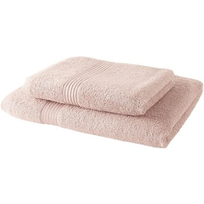 TODAY Set of 1 Bath towel 100% cotton 70x30 cm + 1 Bath towel 50x100 cm - Sand rose