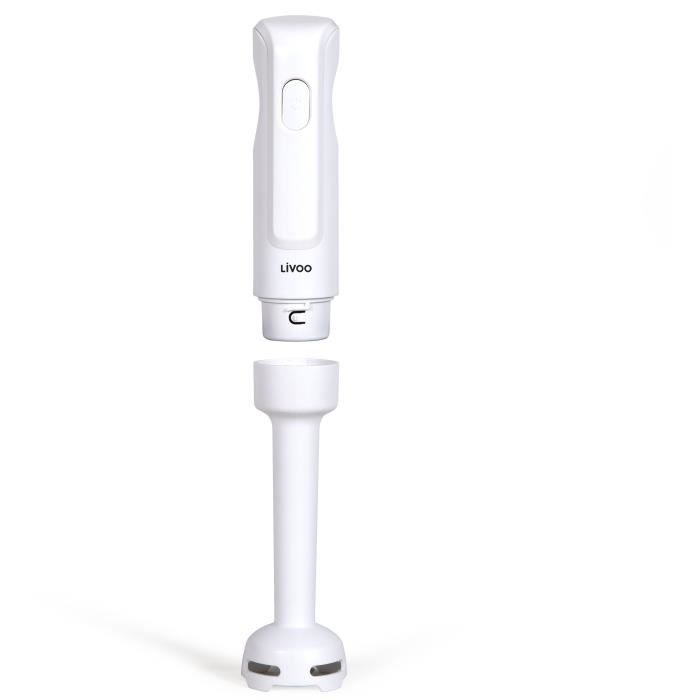 Hand blender - LIVOO - 300 W - 2 stainless steel blades - 1 speed - 19,000 rpm - White