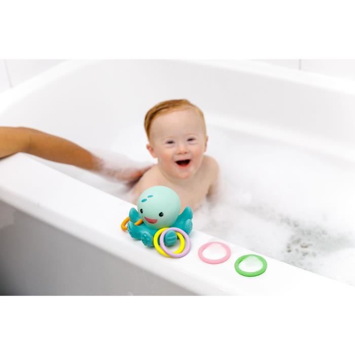 Bath toy - INFANTINO - Luminous bath octopus with rings