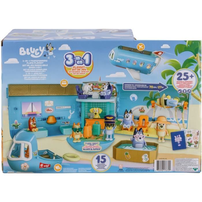 Bluey's Plane - BLUEY - Transformable playset with figures and accessories