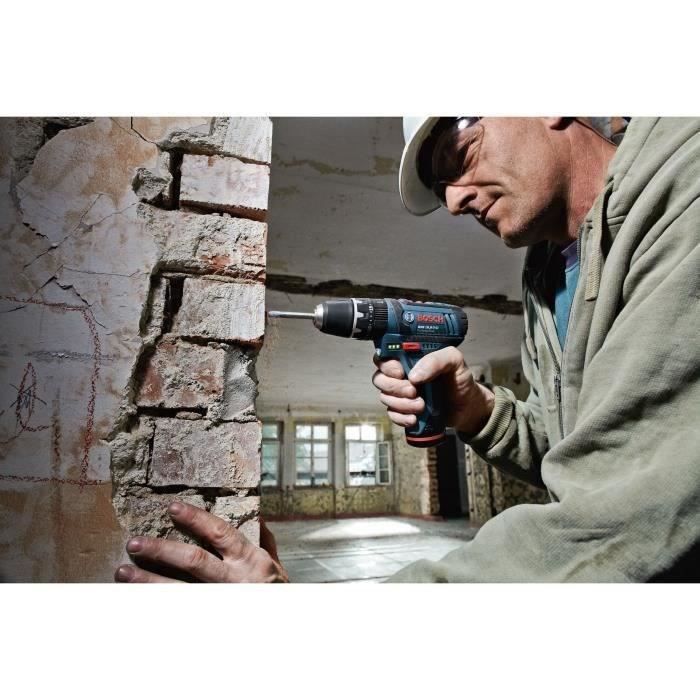 Cordless screwdriver BOSCH PROFESSIONAL - GSR 12V-15 (2 batteries 2.0Ah, charger, case, set of 10 screwdriver bits)