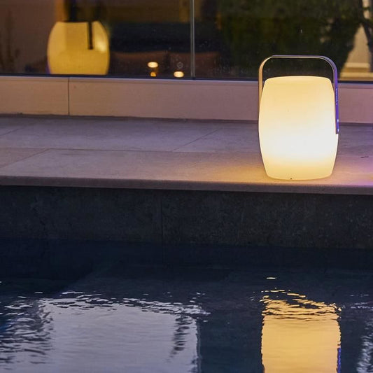 Cordless lantern - LUMISKY - LUCY ROCK - H31 cm - Aluminum handle - Warm white and dimmable white LED