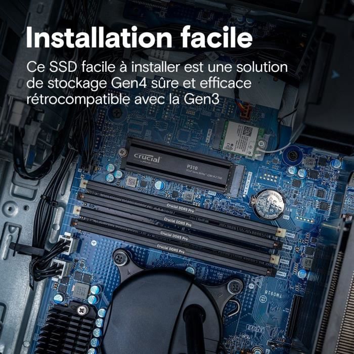 CRUCIAL - P310 - Internal SSD - 2TB - Gen4 - NVMe M.2 - Up to 7100 MB/s