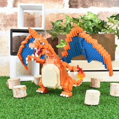 Pokémon Charizard Figure - BANDAI - Nanoblock - 860 Piece Brick Figure - Construction Kit - NBPM80